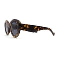 thumbnail image 3 of Womens Thick Plastic Mod Fashion Large Cat Eye Sunglasses Tortoise Black, 3 of 4