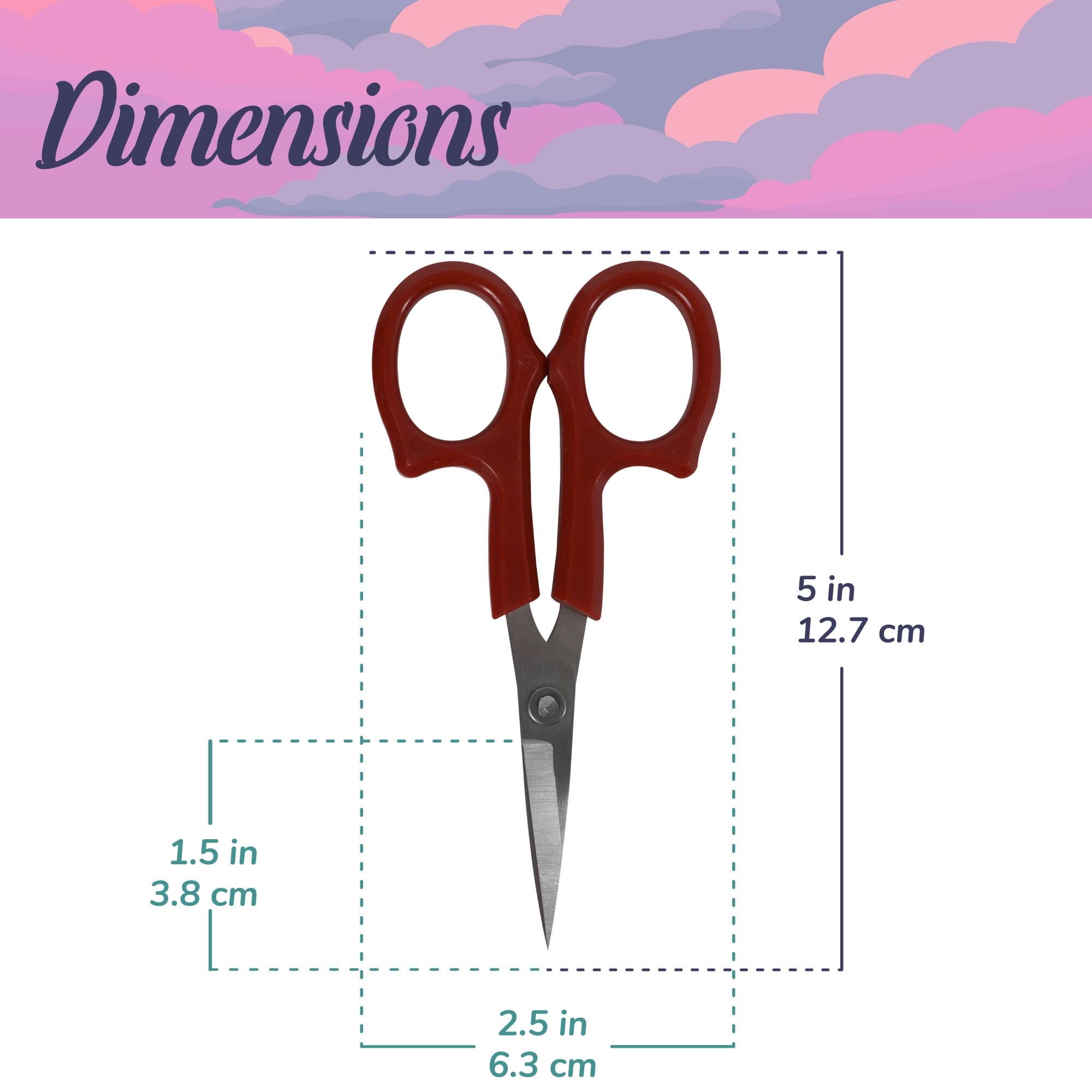 JubileeYarn Curved Coated Embroidery Scissor - Red - 1 Unit