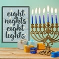 thumbnail image 2 of The Stupell Home Decor Collection Blue and White Hanukkah Eight Nights Eight Lights Typography Oversized Framed Giclee Texturized Art, 16 x 1.5 x 20, 2 of 8