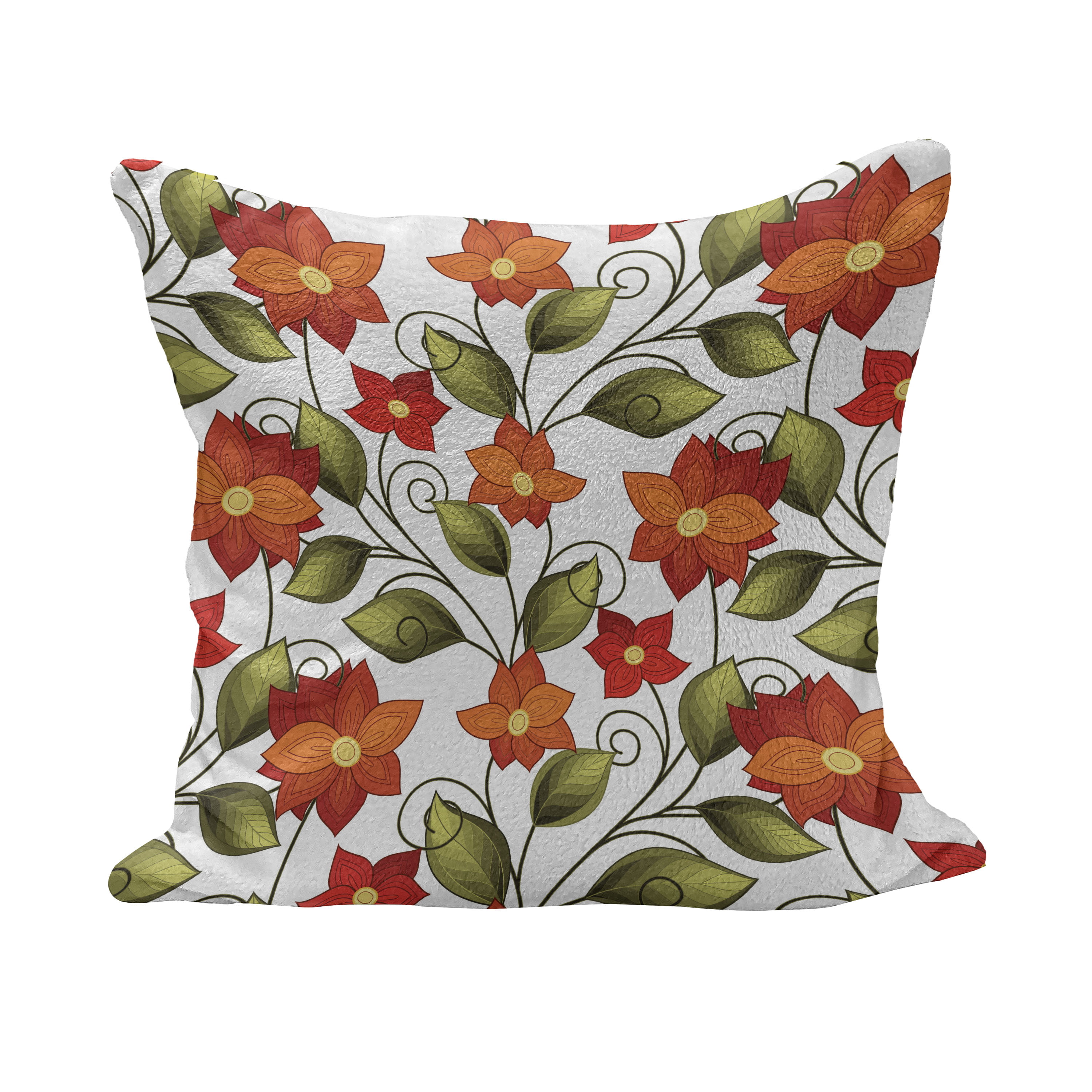 Lily print Pillow cover-Flowers pattern Throw pillow cover-Sofa Decorative cushion cover-Modern Square Pillow case-Farmhouse Pillow cover