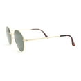thumbnail image 3 of Retro Round Hipster Classy Metal Rim Dad Style Sunglasses Gold - Green, 3 of 4