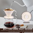 thumbnail image 4 of Stainless Steel Pour Over Coffee Filter Uniform Filtration Hand Brewed Coffee Filter Cup with Anti Scald Handle for Office Home-white-, 4 of 9