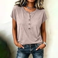 thumbnail image 6 of Dxzfnsa Button Down Shirt for Women Short Sleeve Blouses Dressy Casual Business Work Summer Vacation Tops Hawaii Shirts with Pockets S-3XL, 6 of 6