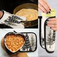 thumbnail image 5 of Yayeee Oven Mitts and Pot Holder Set of 4 Heat Resistant Kitchen Gloves Baking Hot Pad, Hand Drawn Christmas Trees, 5 of 5