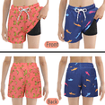 thumbnail image 5 of Zando 2 Pack Boys Swim Trunks with Compression Liner Beach Shorts UPF 50+ Quick Dry Stretch Swimwear 4-12, 5 of 7