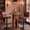 Brown, variant on Jableast Round Bar Table, 39.4" H Counter Height Pub Table With Storage, Bistro Table With Metal Ring Footrest, For Home Bar, Kitchen, Dining Room, Black