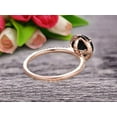 thumbnail image 3 of 1.75 Carat Round Cut Black Diamond Moissanite Engagement Ring Wedding Anniversary Gift On 10k Rose Gold Halo Design, 3 of 5