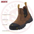 thumbnail image 4 of Jacata Chelsea Boots Men Slip On Work Boots for Men (Brown Size 10), 4 of 5