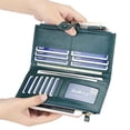 thumbnail image 3 of Women's Long PU Leather Wallet with Magnetic Snap Closure, Multi-Card Slots, Zipper Coin Pocket, Phone Compartment, and Large Capacity – 6 Colors Available, 3 of 11