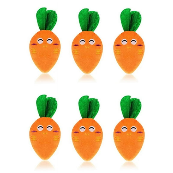 Dog Squeaky Carrot Dog Toys Plush Stuffed Soft Puppy Chew Toys Interactive Pet Supplies for Small Medium Dog Dental Care