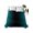 Teal Green Black, variant on Orange Black Ombre Flat Sheet Only Twin Size, Soft Breathable Bed Top Sheets for Mattress, Modern Gradient Abstract Art Luxury Bedding Flat Sheets for Home Hotel Bedroom Bed Protection