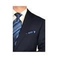 thumbnail image 2 of GN GIORGIO NAPOLI Men's Suit 2 Button Jacket Flat Front Pants 2 Piece Suit Set Navy, 2 of 3
