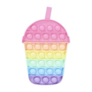 Push Pop Bubble Fidget Toy, Cute Boba Milk Tea Shape Stress Relief Sensory Toy Desktop Game