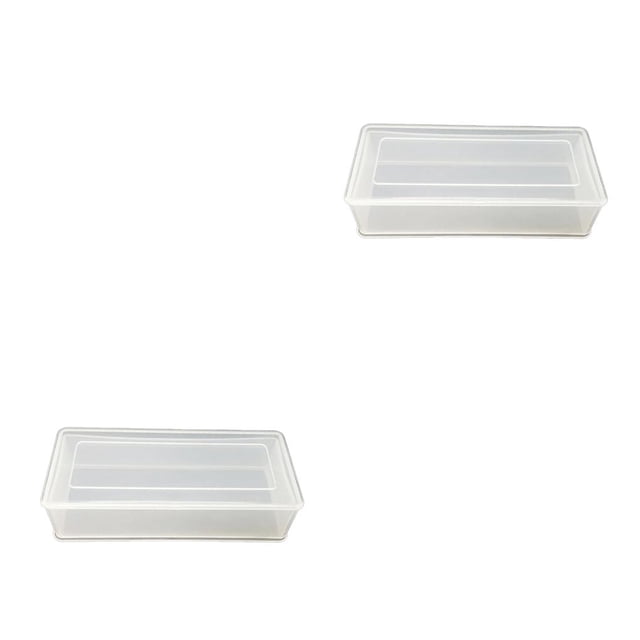 Inteprter Coin Storage Boxes Rectangular Plastic Specie Coins Shop Supplies Desktop Scratch-Resistance Container Home Holders Collectibles 2piezas