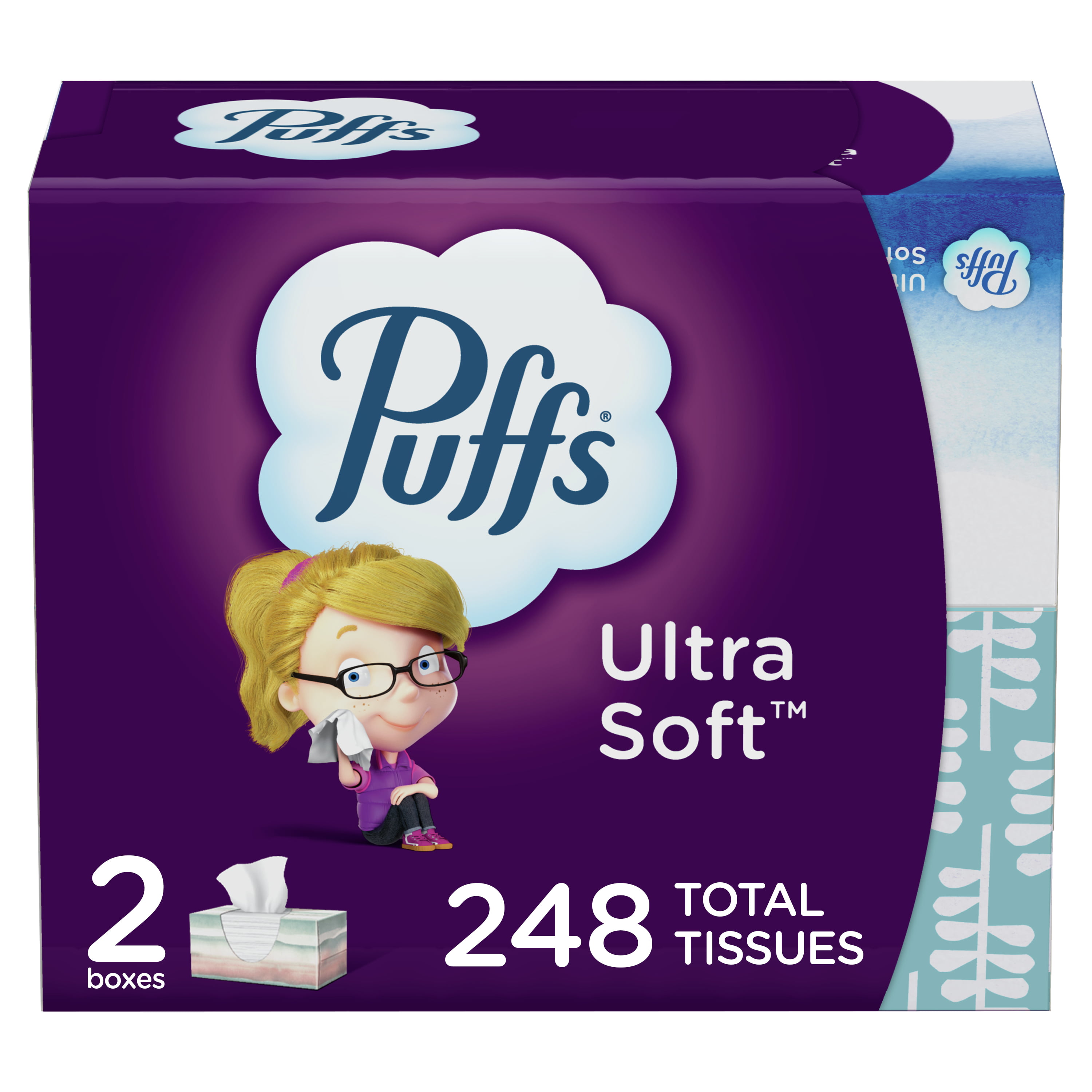 3pk Packaging may vary Puffs Ultra Soft Facial Tissues-124 ct 