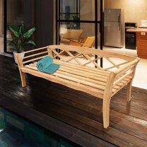 Teak Wood Montana Outdoor Patio & Garden Bench, 6 Foot