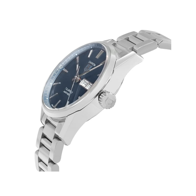 tag heuer carrera blue dial stainless steel men's watch