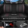 thumbnail image 4 of Leather Seat Covers for Ford Most 98% Cars SUVs,Car Seat Covers Full Set,Waterproof Car Seat Protectors with Airbag,Comfort Interior Cover Seats for Cars(Black+Red,Pillows), 4 of 6
