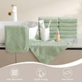 thumbnail image 2 of Jessy Home 12 Pack Light Green Washcloths for Bathroom 13"x13" Ultra Soft Hand Face Towels, 2 of 9