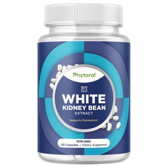 Phytoral White Kidney Bean Extract Supplement, Carb Blocker and Appetite Suppressant, 120 Capsules