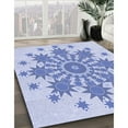thumbnail image 2 of Ahgly Company Indoor Round Patterned Heavenly Blue Area Rugs, 4' Round, 2 of 6