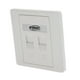 thumbnail image 4 of RJ11 Toma de Pared con licencia Frontal Ethernet Sola Banda 2 Puertos con Piedras Trapezoidales shamjiam Placa de pared de red ABS, 4 of 9