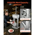 thumbnail image 4 of VEVOR Electric Sausage Stuffer, 55 LBS / 25 L Vertical Meat Stuffer, Stepless Speed Control and Foot Pedal, Stainless Steel Heavy Duty Sausage Filler with 5 Stuffing Tubes, for Commercial & Home Use, 4 of 9