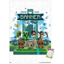Minecraft: Legends - Raise Your Banner Wall Poster, 14.725" x 22.375"