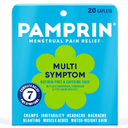 Pamprin Maximum Strength Multi-Symptom Menstrual Pain Relief Caplets, 20 Ct