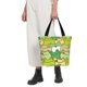 thumbnail image 5 of Fotbe Cartoon Frog Bolsa de Playa con Estampado, Bolsa de Hombro, Bolsa de Mano Espaciosa, Bolsa de Viaje Ligera, Bolsa de Compras Versátil, 5 of 6