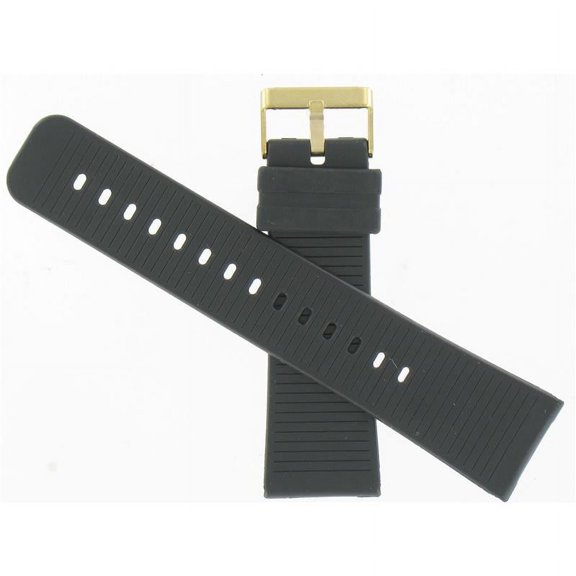 Casio Watchband 24mm Black Rubber PVC Part # 70609457