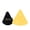 Yellow Case + Black Puff, variant on RubyVelvet Powder Puff with Silicone Case, Ultra-Soft Crystal Velvet, Black Puff with Pink Case, Latex-Free, for Loose or Pressed Powder Application | RUBY VIBE CO