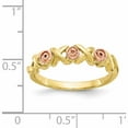 thumbnail image 4 of 10K Yellow Gold Tri-Color Black Hills Rose Ring (Size 7) Made In United States 10bh643, 4 of 5