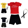 thumbnail image 3 of Conjunto de Pantalones Cortos de a con Cinturón de Camiseta de Ropa de Hombre a 6 para de Acción " Negro Baoblaze Ropa de la figura de acción, 3 of 8