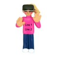 thumbnail image 4 of Ornaments by Elves Personalized VR Headset Blonde Female Christmas Tree Ornaments 2024 .25lbs, 4 of 10