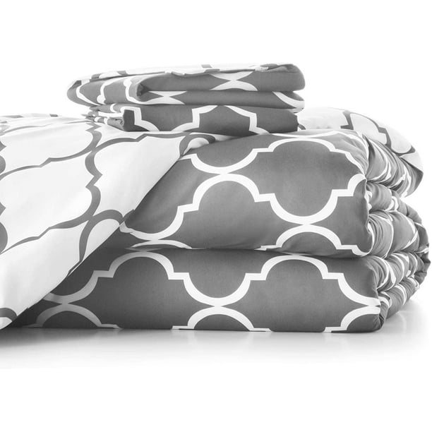 Edredón Hipoalergénico LINENSPA, Plumón Alternativo gris Queen Size Linenspa Pliegue de pellizco