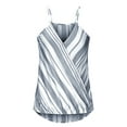 thumbnail image 6 of Idoravan Tank Tops for Women Clearance Women's Spring/Summer Sleeveless Stripe Spliced Loose Casual Halter Top, 6 of 7
