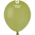 thumbnail image 5 of Gemar - 5 Green Olive Latex Balloons #098 (100pcs), 5 of 5