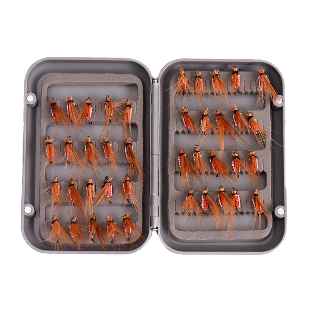 Pack of 40PCS Artificial Fly Fishing Lure Bait Lifelike Fish Attractant with Hook