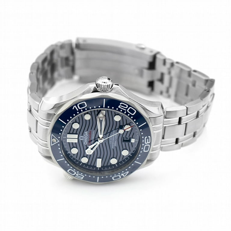 Seamaster by Omega Men s 300m Stainless Steel Diver Wristwatch Blue 21030422003001
