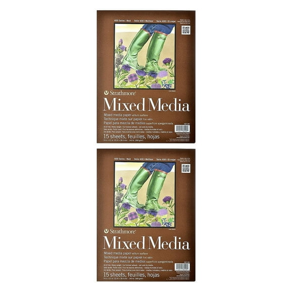 Strathmore 400 Series Mixed Media Pad 9 in. x 12 in. 15 sheets [Pack of 2](PK2-462-109) 48275-PK2