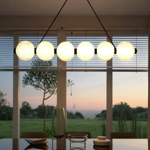 Luxury Scandinavian Chandelier, Matte Black, UQL6280