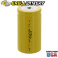 thumbnail image 2 of Exell D Size 1.2V 5000mAh NiCD Button Top Rechargeable Battery, 2 of 7