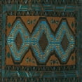 thumbnail image 1 of Ahgly Company Indoor Square Persian Turquoise Blue Traditional Area Rugs, 4' Square, 1 of 4