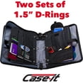 thumbnail image 4 of Case-it The Dual 2-in-1 Zipper Binder - Two 1.5 Inch D-Rings - Includes Pencil Pouch - Multiple Pockets - 600 Sheet Capacity - Comes with Shoulder Strap -Dual-101, Fire Engine Red, 4 of 10