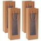 thumbnail image 5 of KAKOWELY 4 bolsas de regalo para vino, de papel kraft con ventana, para envasar vino tinto., 5 of 5