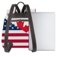 thumbnail image 3 of Fotbe USA Canada Flag Mochila Bolso con Estampado para Mujer, Mochila Antirrobo de Nylon Impermeable, Bolsa Ligera de Hombro, 3 of 4