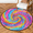 Multicolour 4, variant on CURLYOOT Round Rug 3ft Transport Car Area Rug, Washable Circle Mat Non Slip Floor Carpet Mat, Soft Indoor Rugs for Entryway Living Room Dining Room Bedroom