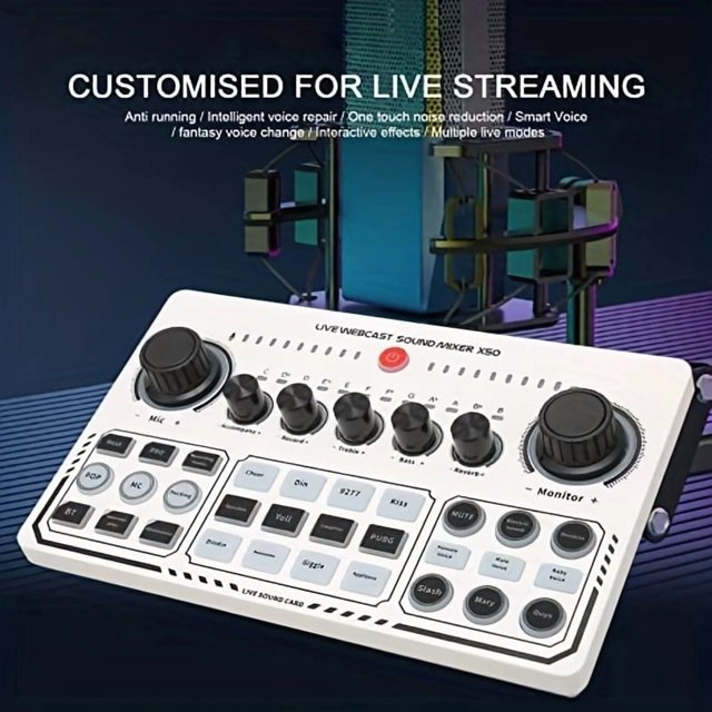 X50 Mixer USB External Sound Cardof Headset Microphone Live Broadcast Sound Card for e Phone Computer Sound Card