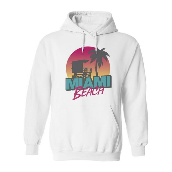 Miami Beach Hoodie Men -Image by Shutterstock, Male 3X-Large
